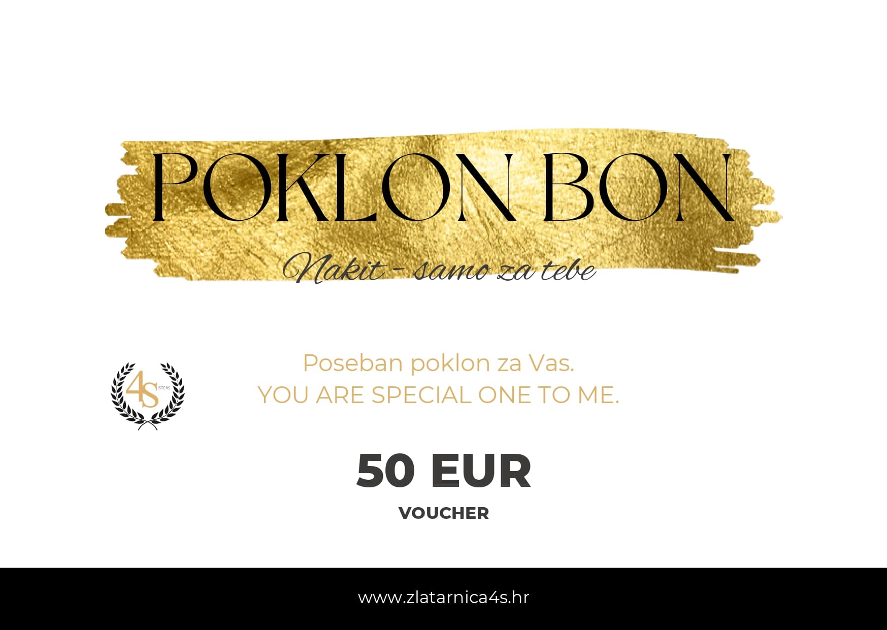 Zlatarnica 4S poklon bon 50 eura